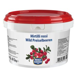Menz e Gasser confettura extra gusto mirtillo rosso – secchiello da 1,9 kg