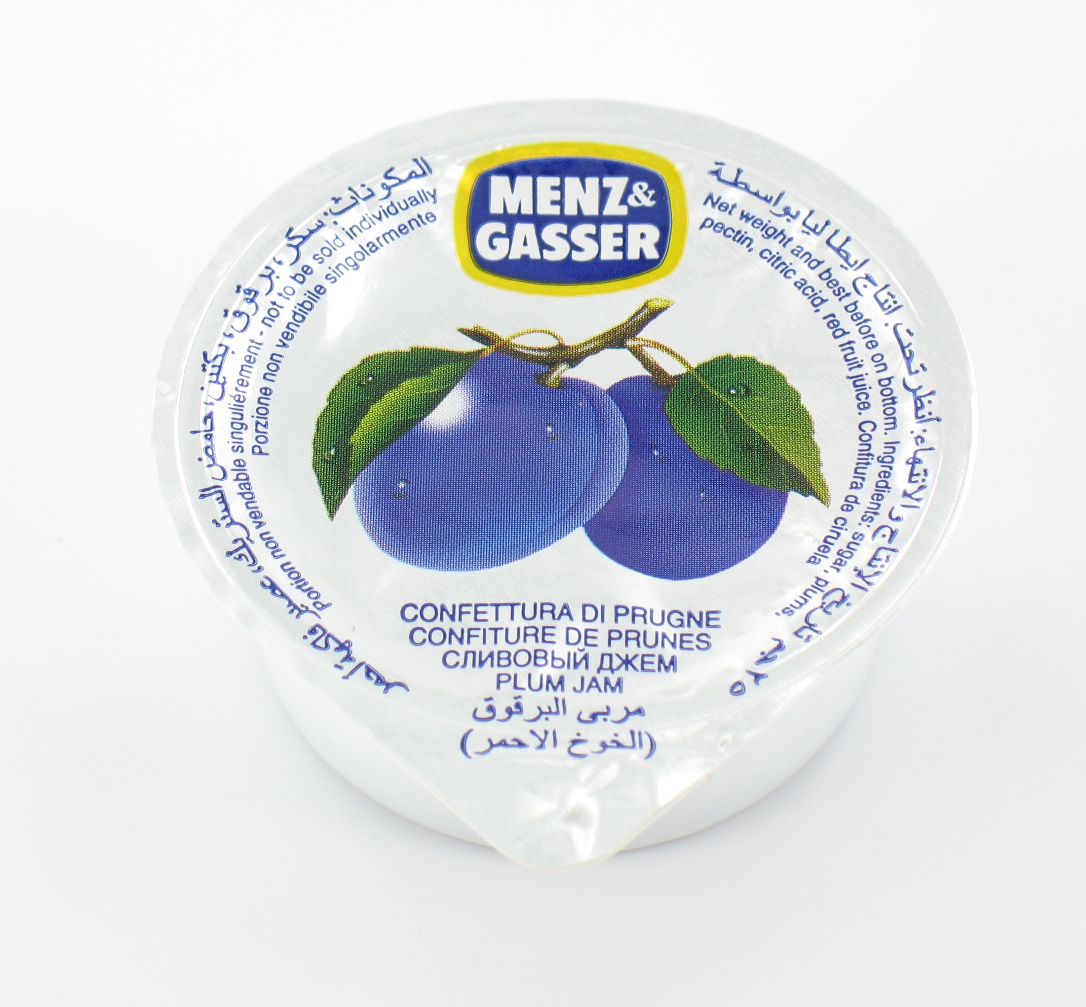 Menz e Gasser confettura monoporzione gusto prugna – scatola da 100 pezzi