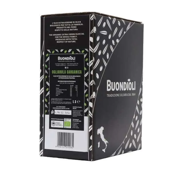 Bag in Box Olio Extravergine di Oliva Monocultivar Ogliarola Garganica raccolta 2024/2025 – 3 l