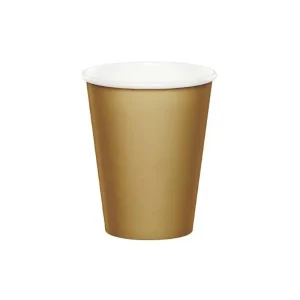 BICCHIERI CARTA ORO 8PZ