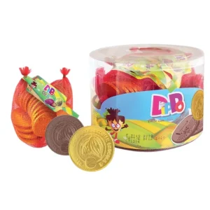 Dippo Coins Monete di Cioccolato al Latte in Retina Confezione da 24 Pezzi