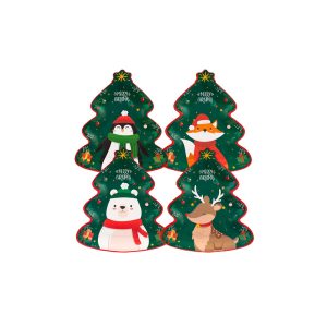 PIATTI CHAPED SANTAS FRIENDS 27X24 8PZ