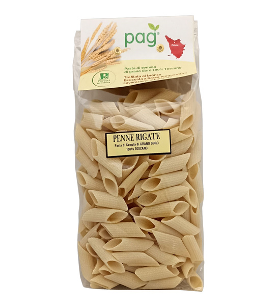 Penne rigate artigianali pasta trafilata al bronzo 500 gr – Pag