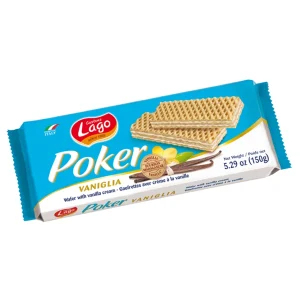 Wafer Poker Vaniglia 150 g Lago
