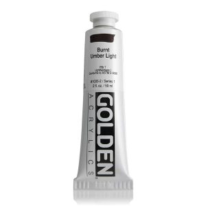 Colore Acrilico Golden HEAVY BODY Burnt Umber Lt. – tubo da 59ml – Cod.1035-2 – s.1