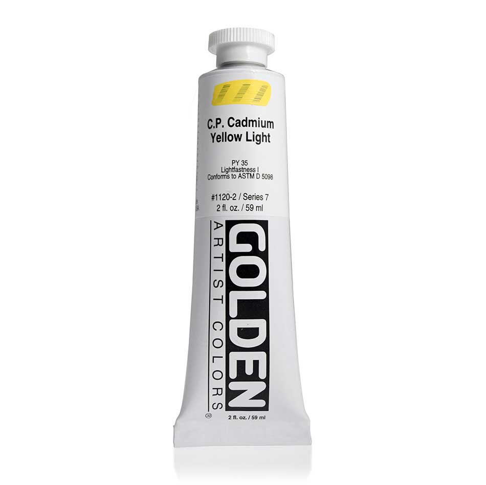 Colore Acrilico Golden HEAVY BODY C.P. Cadmium Yellow Light – tubo da 59ml – Cod.1120-2 – s.7