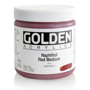 Colore Acrilico GOLDEN Heavy Body 1220 Naphtol Red Medium da 473 ml – s.5