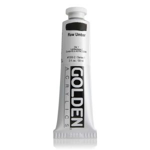 Colore Acrilico Golden HEAVY BODY Raw Umber – tubo da 59ml – Cod.1350-2 – s.1