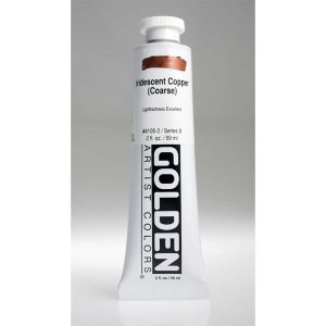 Colore Acrilico Golden Heavy Body – IRIDESCENT Copper (coarse) – tubo da 59ml – Cod.4105-2 – s.8