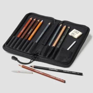 TROUSSE CON CERNIERA 14 pz SKETCHING Conté à Paris